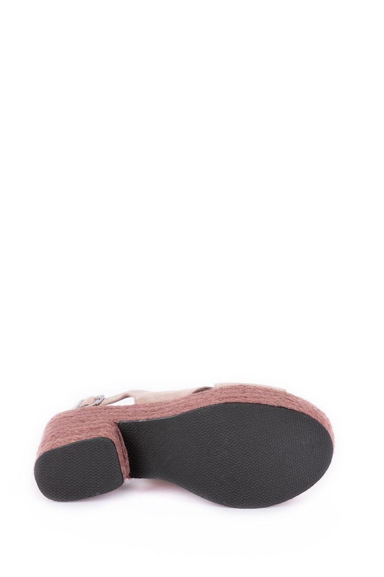Sink Hakiki Süet Deri Büyük&küçük Numara Kadın Sandalet Pembe resmi