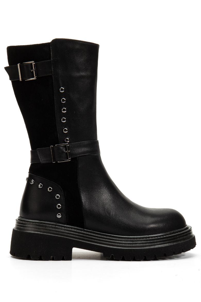 Hakiki Deri 35 Numaradan 41-42-43 Numaraya Kadar Kadın Kışlık Bot Siyah resmi