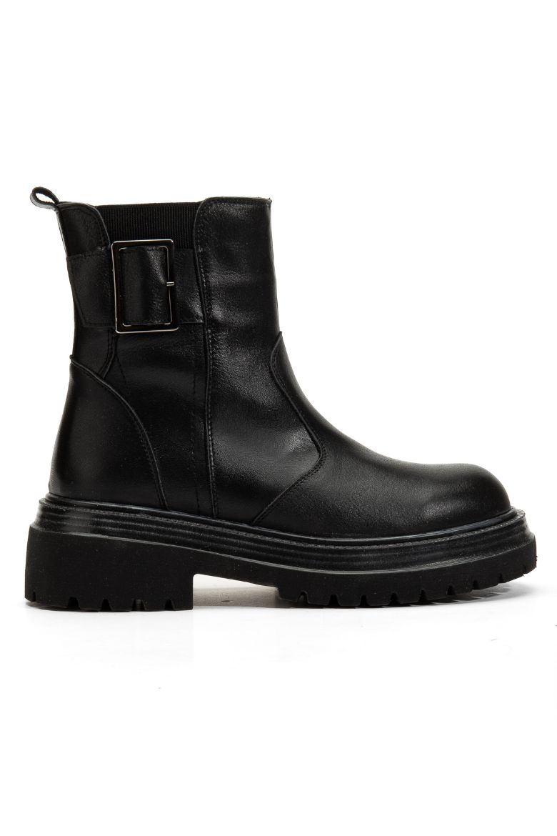 Hakiki Deri 35 Numaradan 41-42-43 Numaraya Kadar Kadın Kışlık Bot Siyah resmi