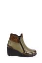 Hakiki Deri 34-35 Numaradan 41-42 Numaraya Kadar Dolgu Topuk Kadın Bot YEŞİL