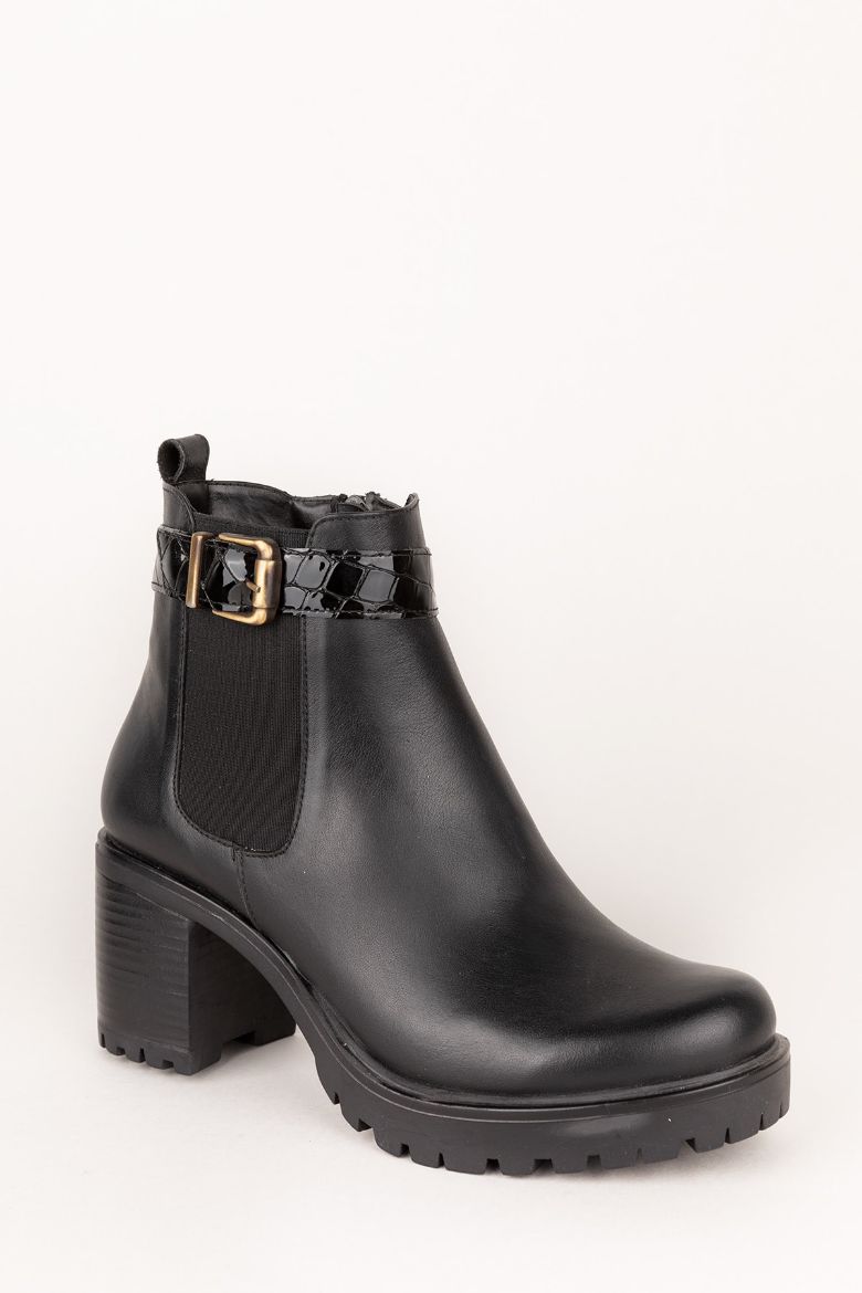 Siyah Hakiki Deri Kışlık Kadın Bot Siyah resmi