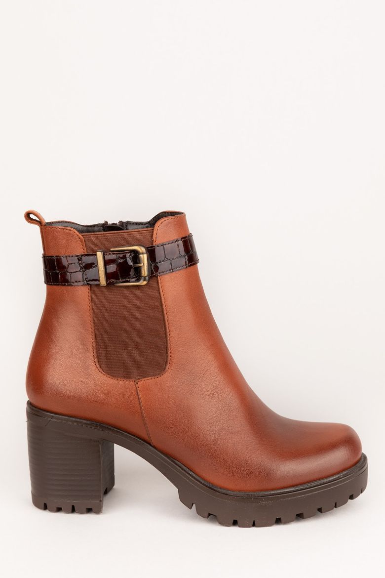 Taba Hakiki Deri Kışlık Kadın Bot Taba resmi