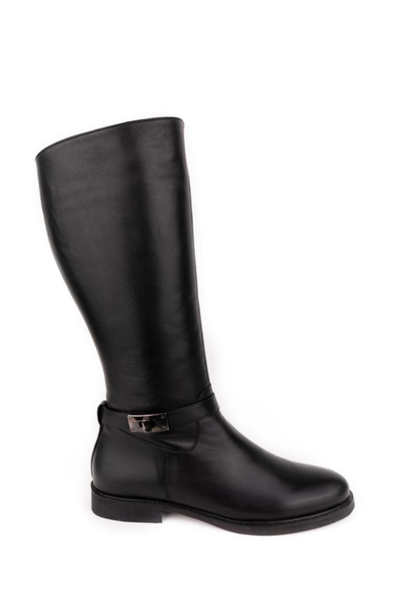 Hakiki Deri 36 Numaradan 41-42-43-44 Numaraya Kadar Kadın Çizme Siyah resmi