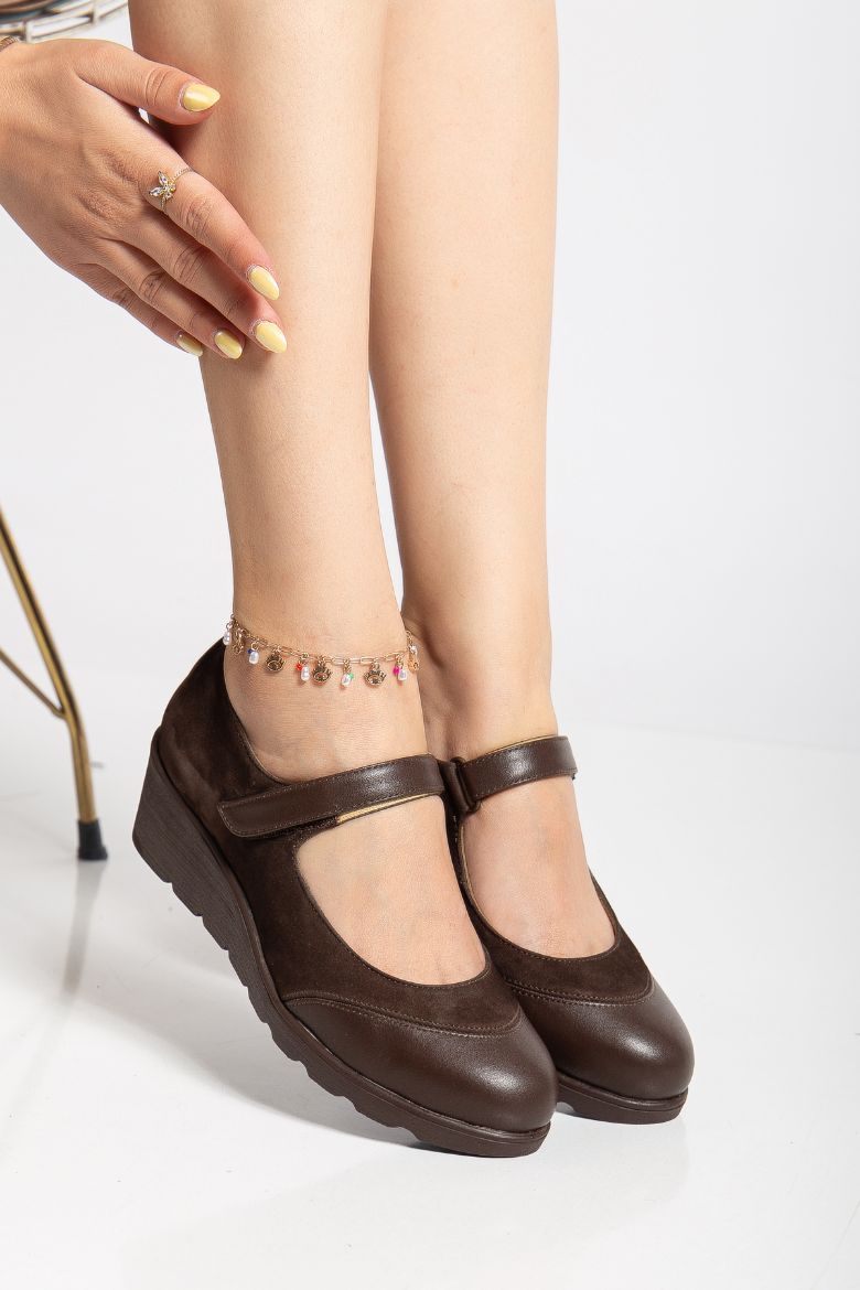 Hakiki Deri 36 Numaradan 41-42 Numaraya Kadar Comfort Kadın Ayakkabı Kahverengi resmi