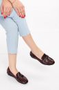 Hakiki Deri Comfort Ayakkabı 36-41 bordo rugan