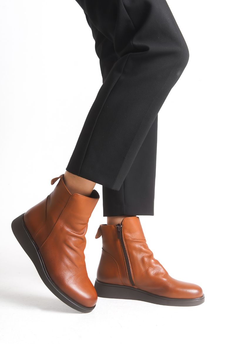 Hakiki Deri 36 Numaradan 41-42 Numaraya Kadar Kadın Kışlık Bot Taba resmi