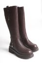Hakiki Deri 33-34-35 Numaradan 41-42-43 Numaraya Kadar Kadın Kışlık Çizme Kahverengi
