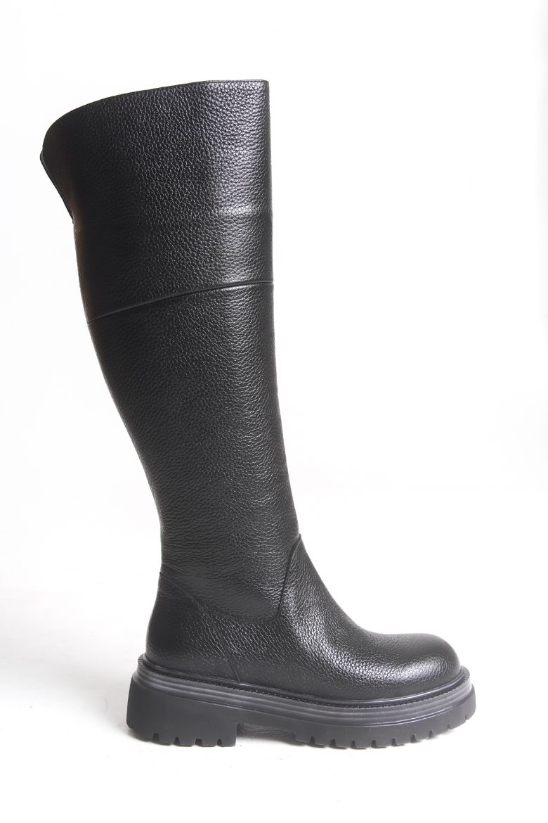 Hakiki Deri 33-34-35 Numaradan 41-42-43 Numaraya Kadar Kadın Kışlık Çizme Siyah resmi