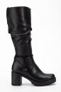 Hakiki Deri 36 Numaradan 41 Numaraya Kadar Kadın Kışlık Çizme Siyah