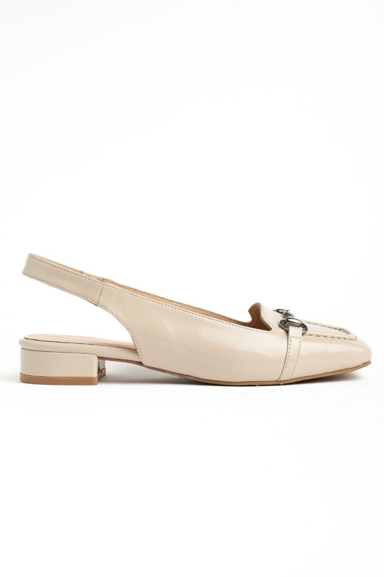 Hakiki Rugan Deri 35-36-37-38-39-40-41-42-43-44 Numara Kadın Sandalet Bej Rugan resmi