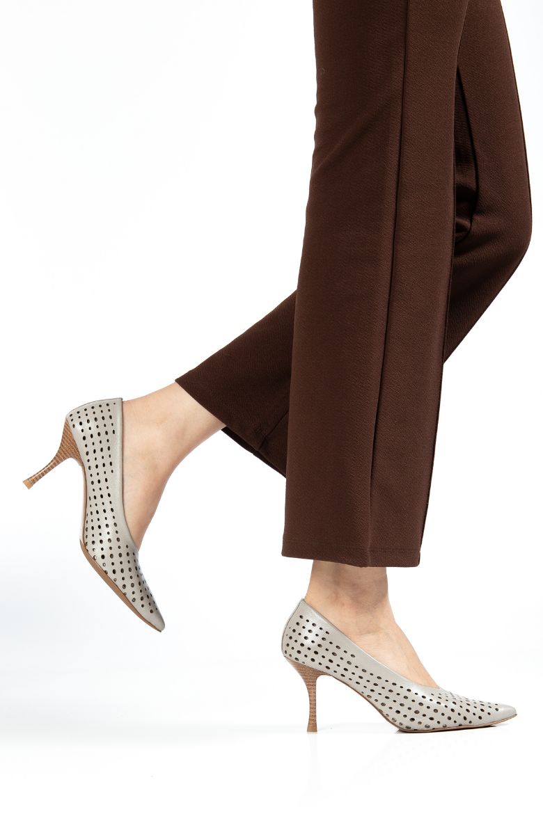 Hakiki Deri 34-35-36-37-38-39-40-41 Numara Kadın Stiletto Ayakkabı Taş resmi