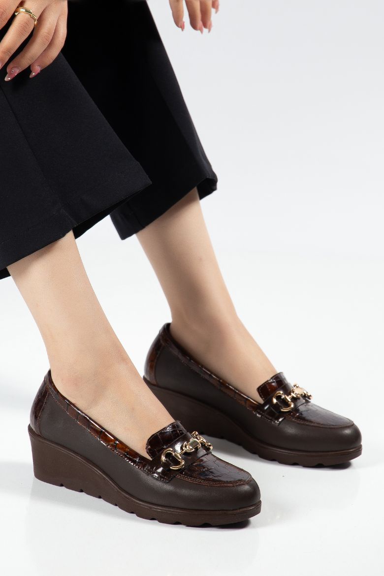 Hakiki Deri 36-37-38-39-40-41-42 Numara Kadın Ayakkabı Kahverengi resmi