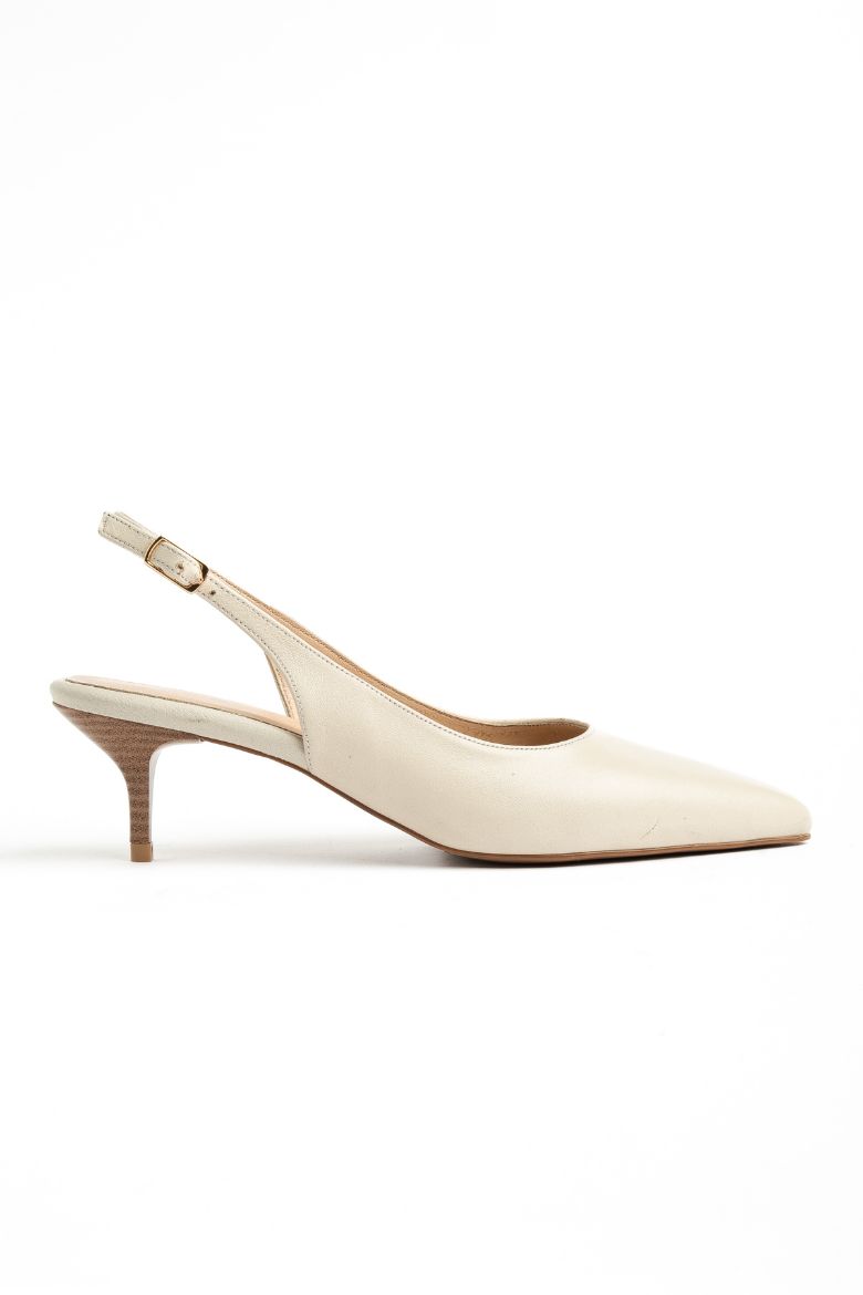 Hakiki Deri Stiletto 35-36-37-38-39-40-41-42-43 Numara Kadın Ayakkabı Bej resmi