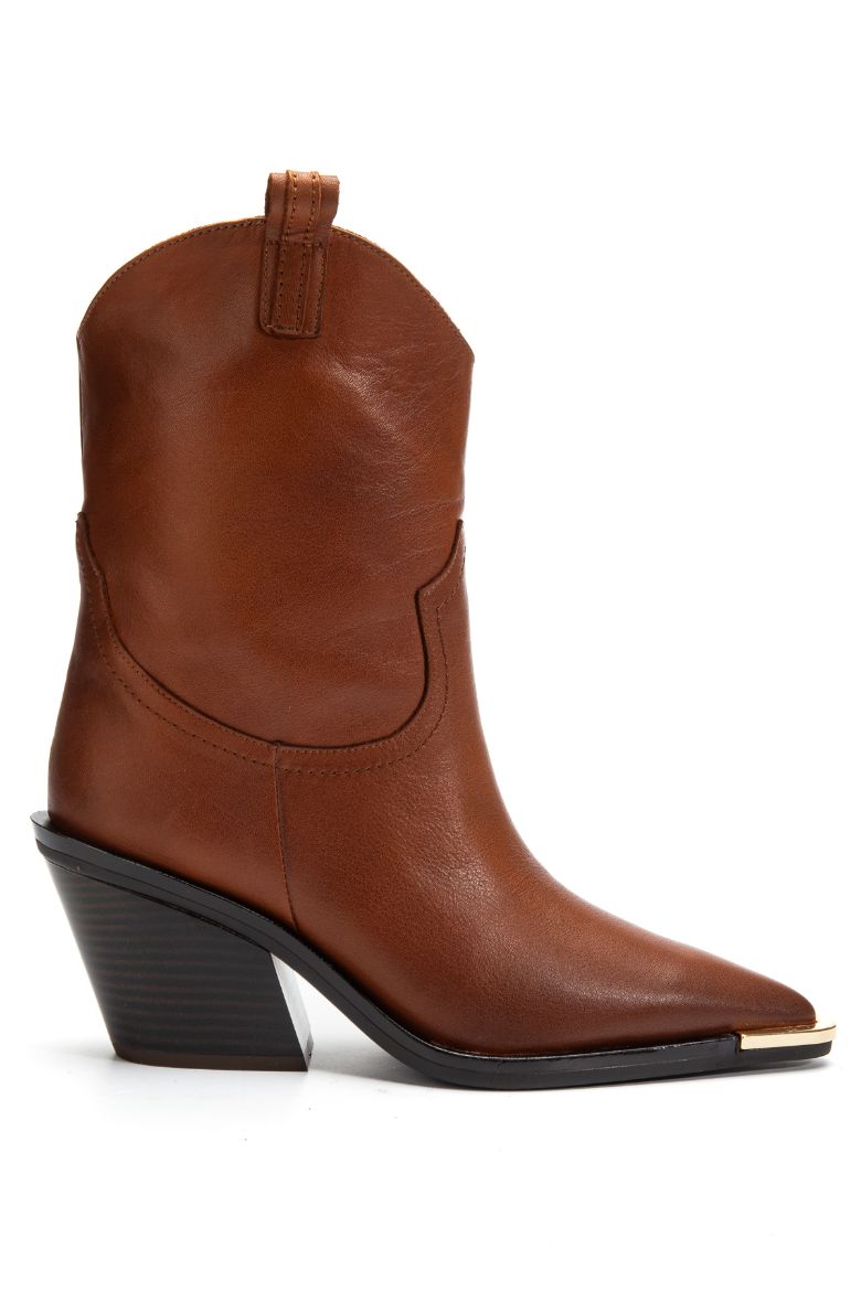 Hakiki Deri 36 Numaradan 41 Numaraya Kadar Kadın Kovboy/Western Uzun Bot Taba resmi