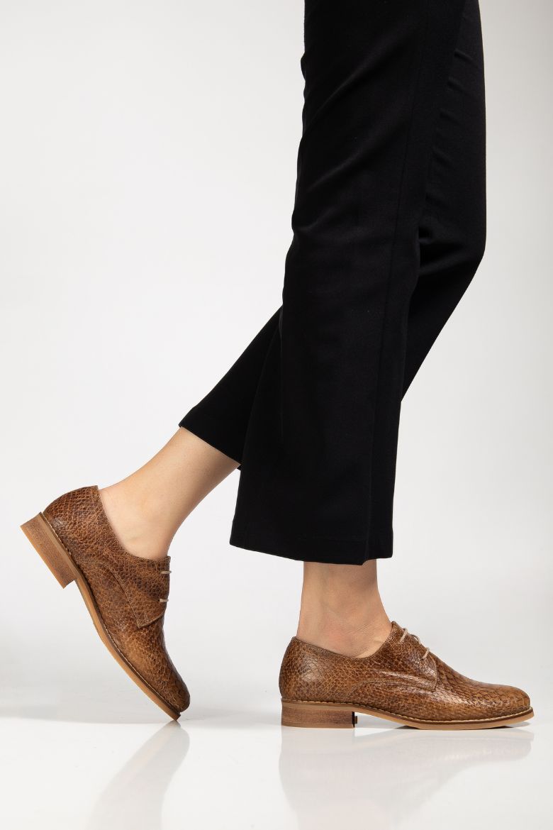 Hakiki Deri 33-34-35-36 Numaradan 41-42-43-44-45 Numaraya Kadar Kadın Ayakkabı Taba resmi