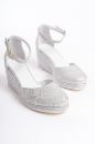 Hakiki Deri Gelinlik  Kadın Sandalet  33- 34-35-41-42  43-44 -45Numara beyaz yılan