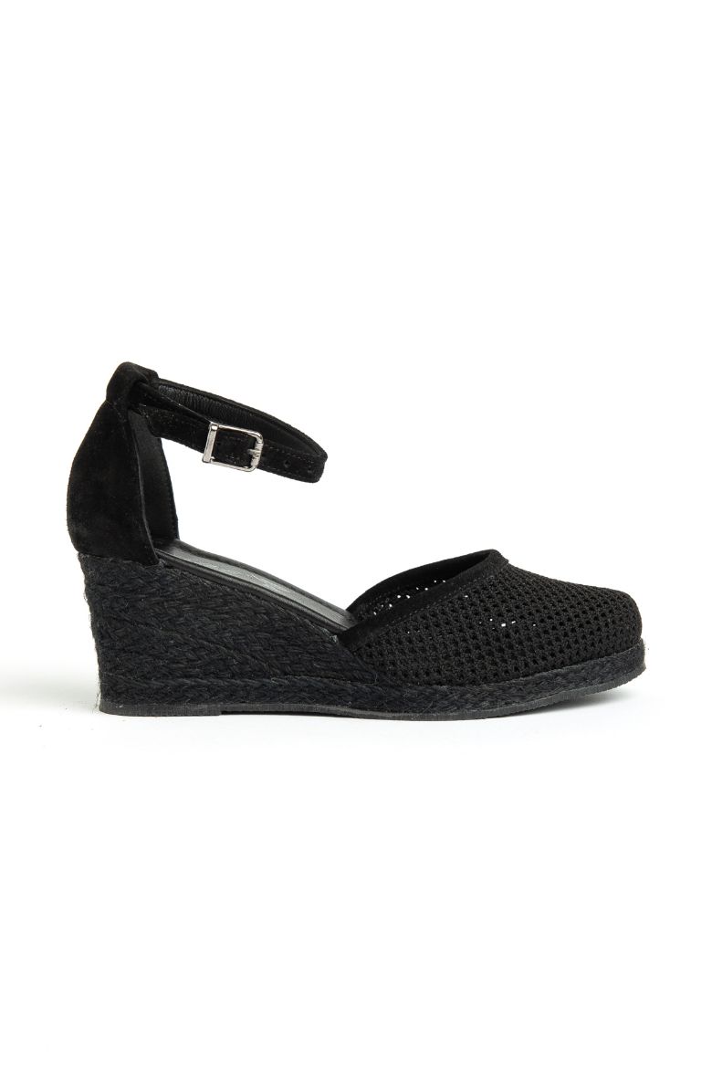 Triko Espadril Kadın Sandalet Siyah resmi