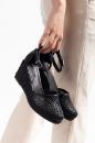Hakiki Deri Espadril 33-34- 42-43-44-45 Numara Kadın Sandalet Siyah