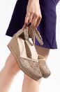 Hakiki Deri Espadril 33-34- 42-43-44-45 Numara Kadın Sandalet Bej