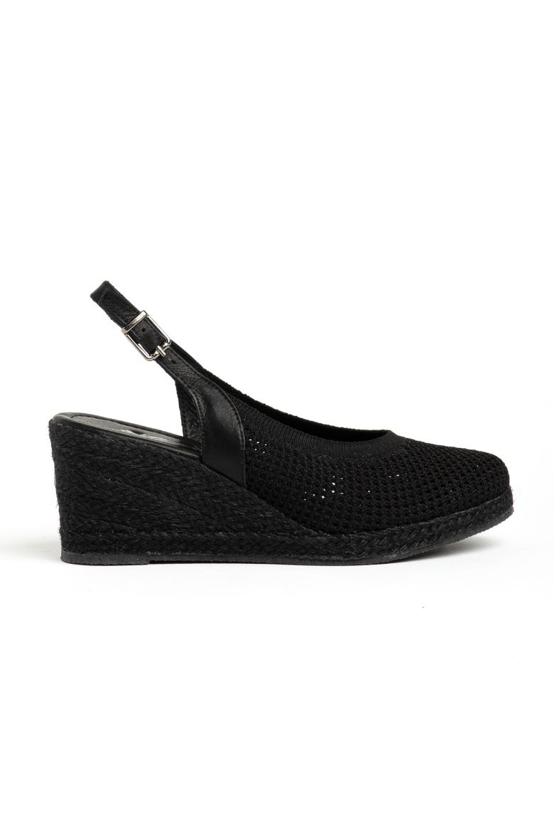 Triko Espadril 33-34 'ten 42-43-44-45 'e Kadar Kadın Sandalet Siyah resmi