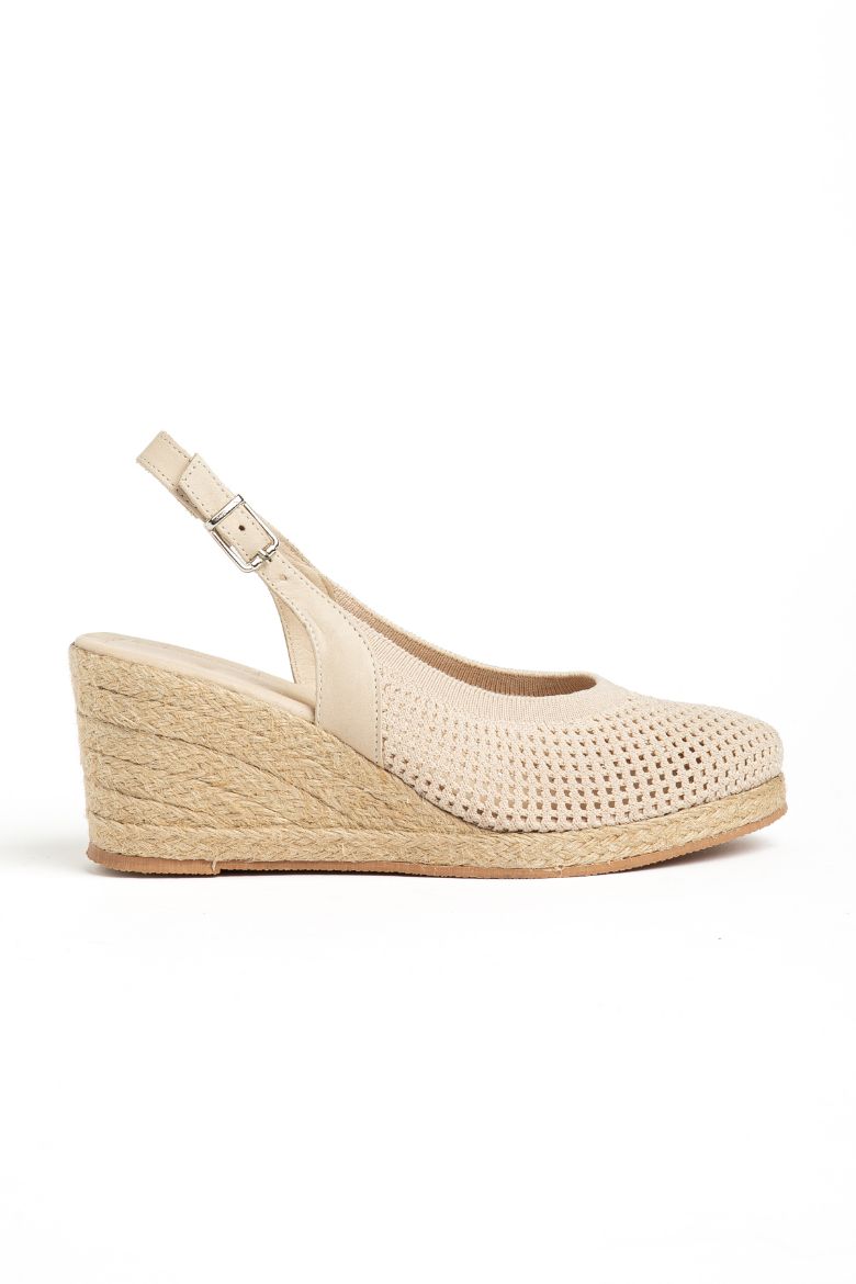 Triko Espadril 33-34 'ten 42-43-44-45 'e Kadar Kadın Sandalet Bej resmi